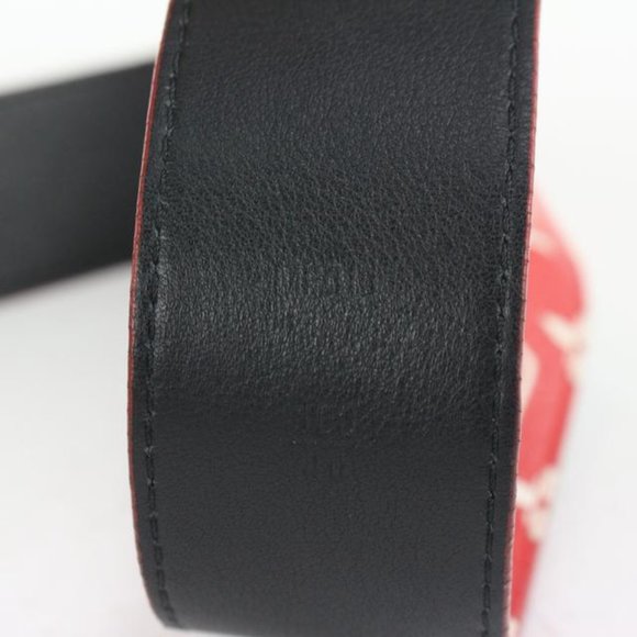 Louis Vuitton x Supreme Ultra Rare Red 100/40 Monogram Initiales Belt 118lv27 - Picture 3 of 12